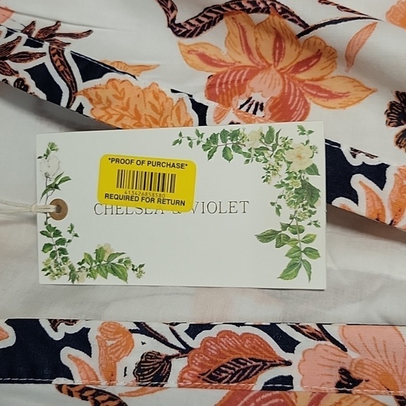 CHELSEA & VIOLET Floral Print Mini Dress Cutout Long Sleeve Party Cocktail Dress - Picture 6 of 9